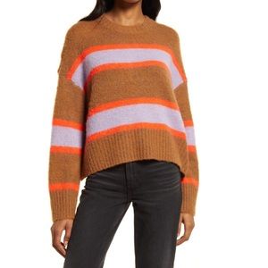 All Saints Gini Striped Crop Sweater